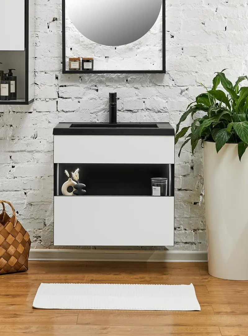 Set dulap cu lavoar Montebella 55.02 Eclipse LED 650x480 (Pantera)