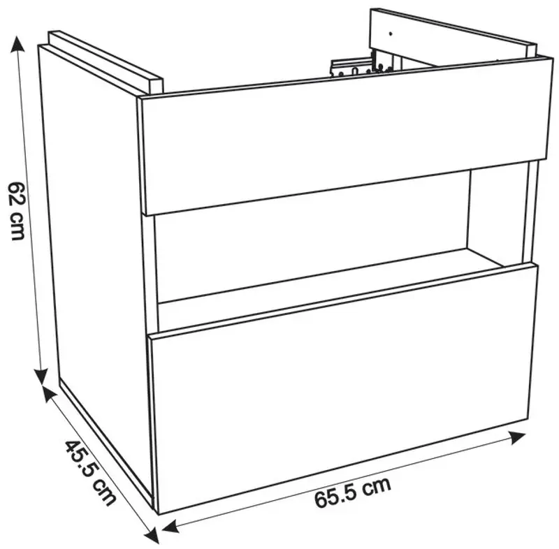 Set dulap cu lavoar Montebella 55.02 Spirit LED 650x480 (Lemur)