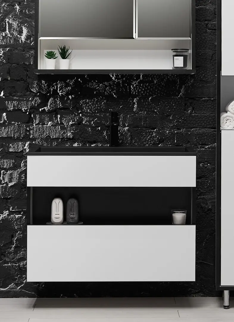 Set dulap cu lavoar Montebella 55.03 Eclipse LED + Enzo 800x400 (Pantera)