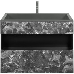 Set dulap cu lavoar Montebella 55.03 Nero LED + Enzo 800x400 (Lemur) Thumb