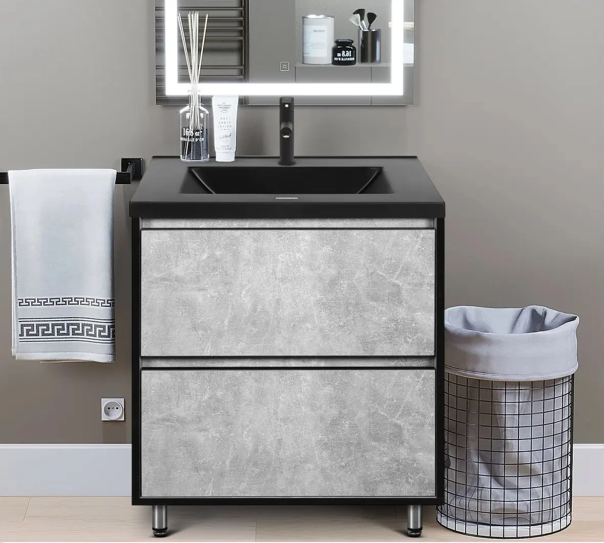 Set dulap cu lavoar Montebella 57.02 Loft N 700x480 (Pantera)