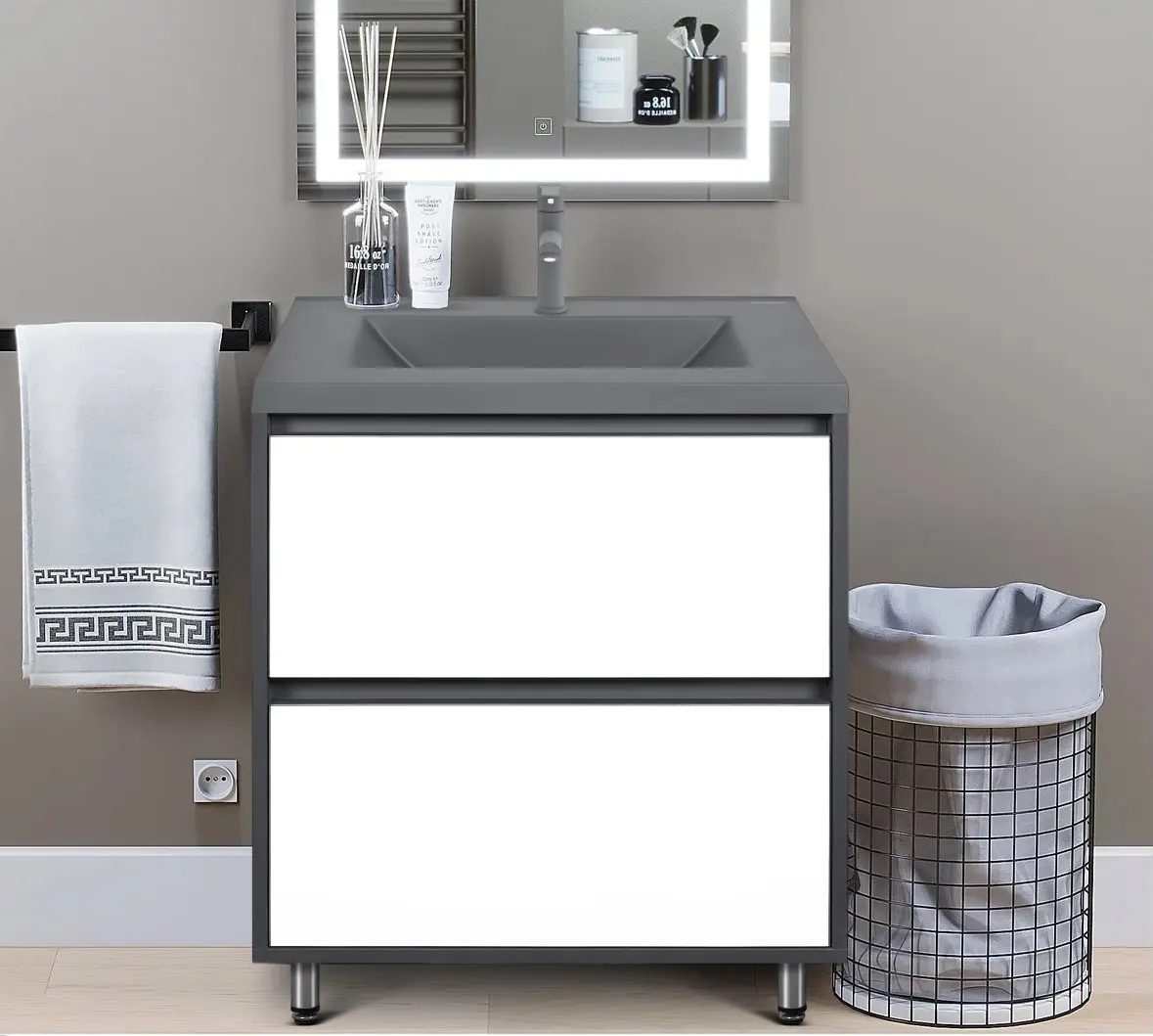 Набор тумбы с раковиной Montebella 57.02 Neo N 700x480 (Lemur)