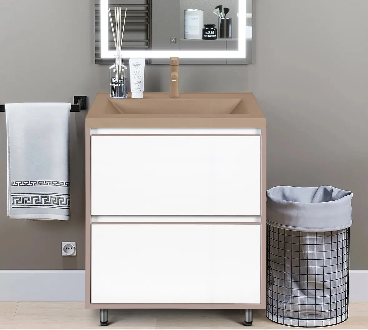 Набор тумбы с раковиной Montebella 57.02 Terra N 700x480 (Jaguar)