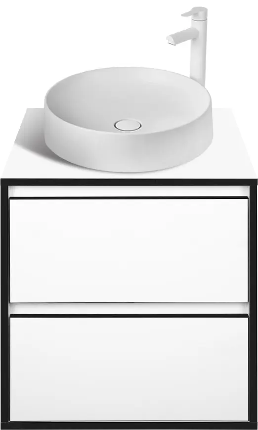 Набор тумбы с раковиной Montebella 57.04 Eclipse + Naomi 455х455 (Panda)