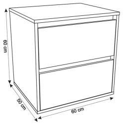 Набор тумбы с раковиной Montebella 57.04 Loft + Naomi 455х455 (Koala) Thumb