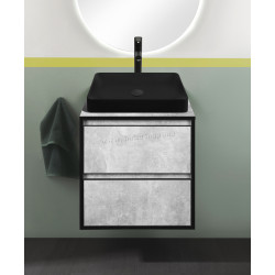 Набор тумбы с раковиной Montebella 57.04 Loft + Naomi 585х385 (Pantera)