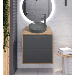 Set dulap cu lavoar Montebella 57.04 Spirit + Naomi 455х455 (Lemur)