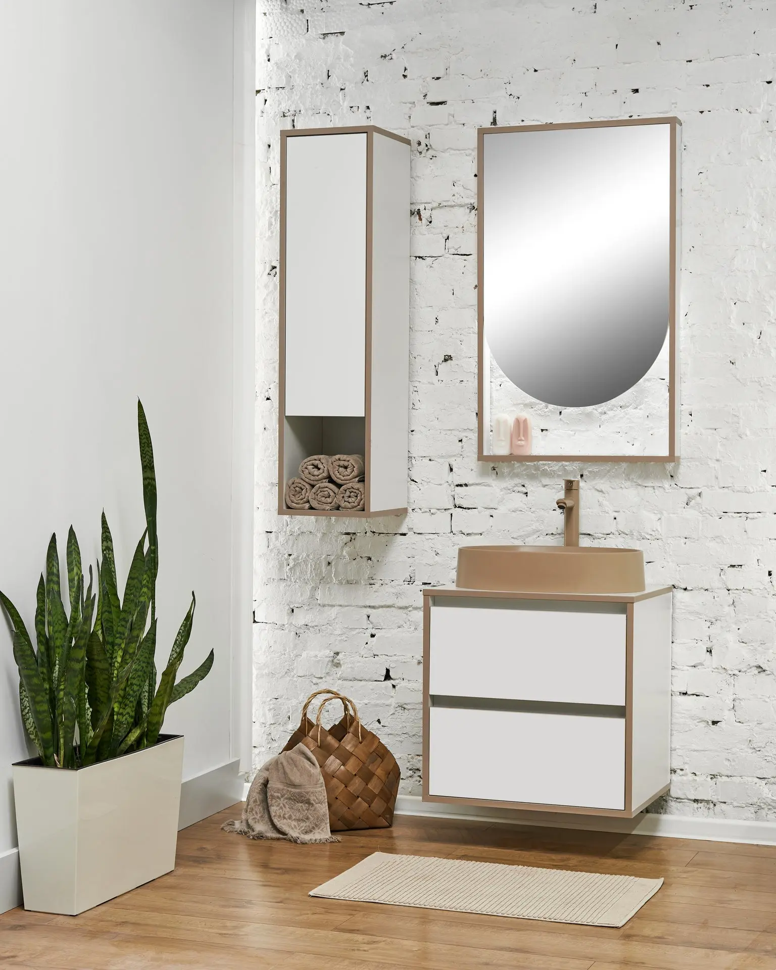 Set dulap cu lavoar Montebella 57.04 Terra + Naomi 550x425 (Jaguar)