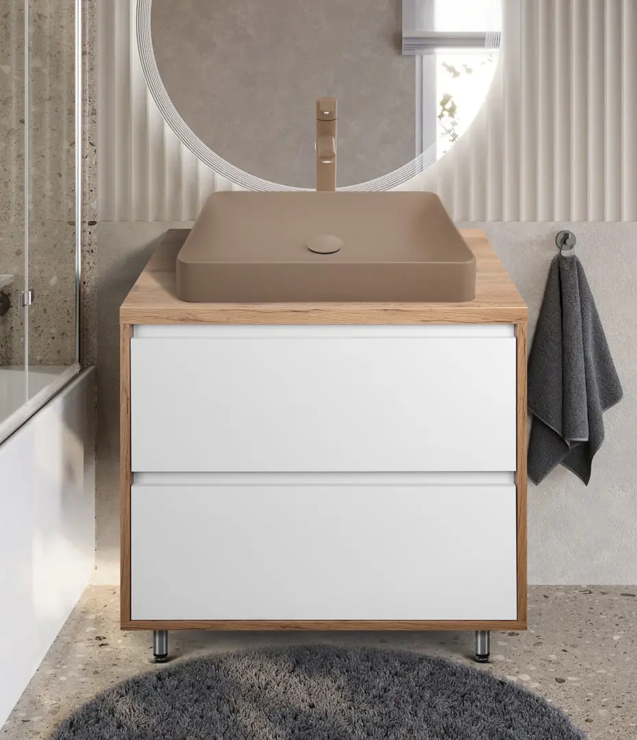 Set dulap cu lavoar Montebella 57.05 Sirius N + Naomi 585х385 (Jaguar)