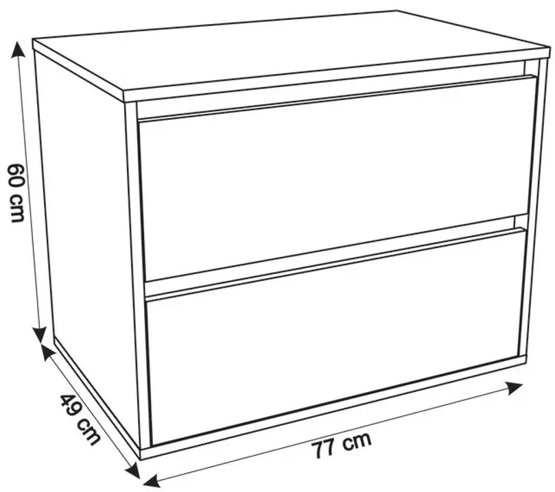 Set dulap cu lavoar Montebella 57.06 Eclipse + Naomi 455x455 (Panda)
