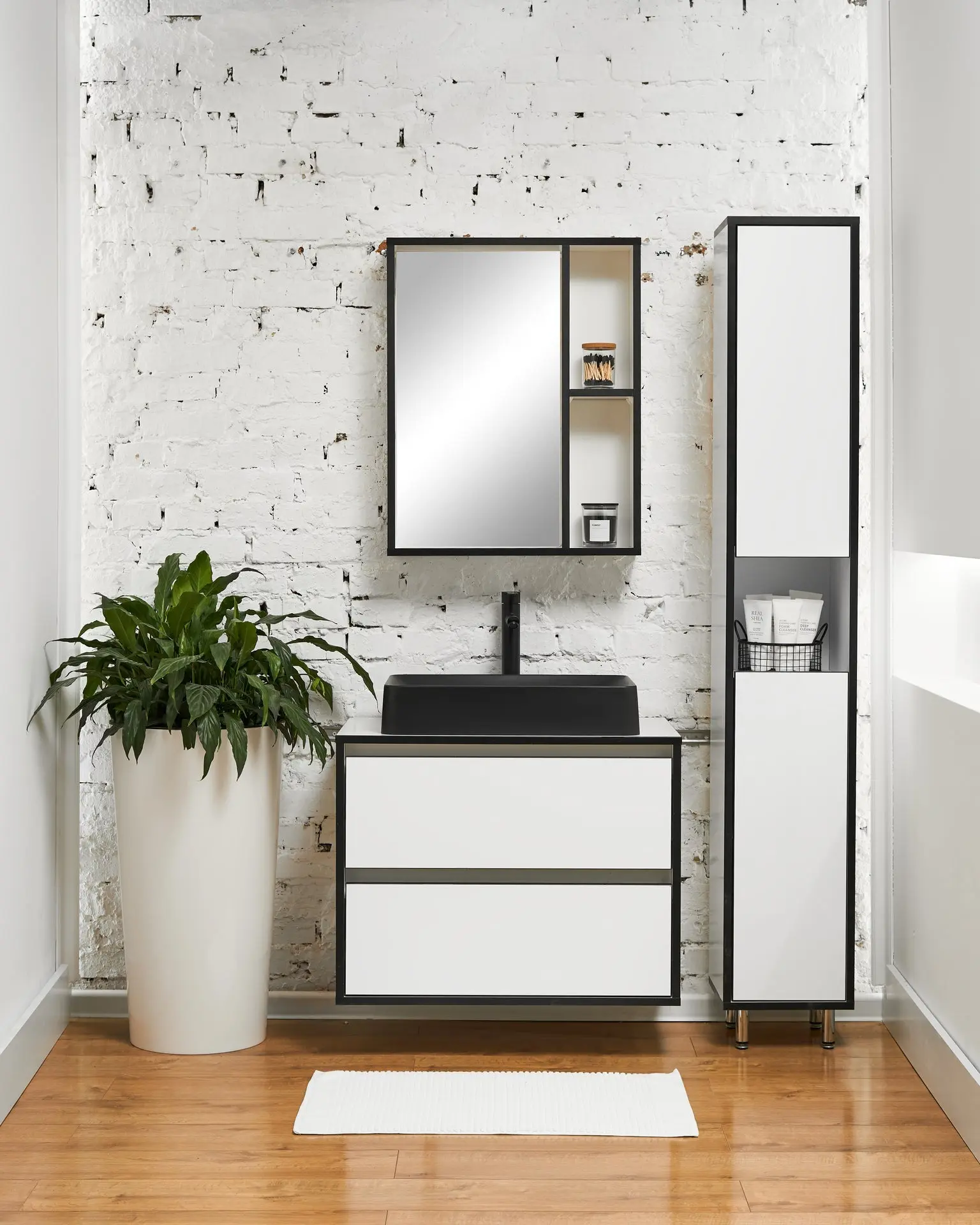 Set dulap cu lavoar Montebella 57.06 Eclipse + Naomi 585x385 (Pantera)