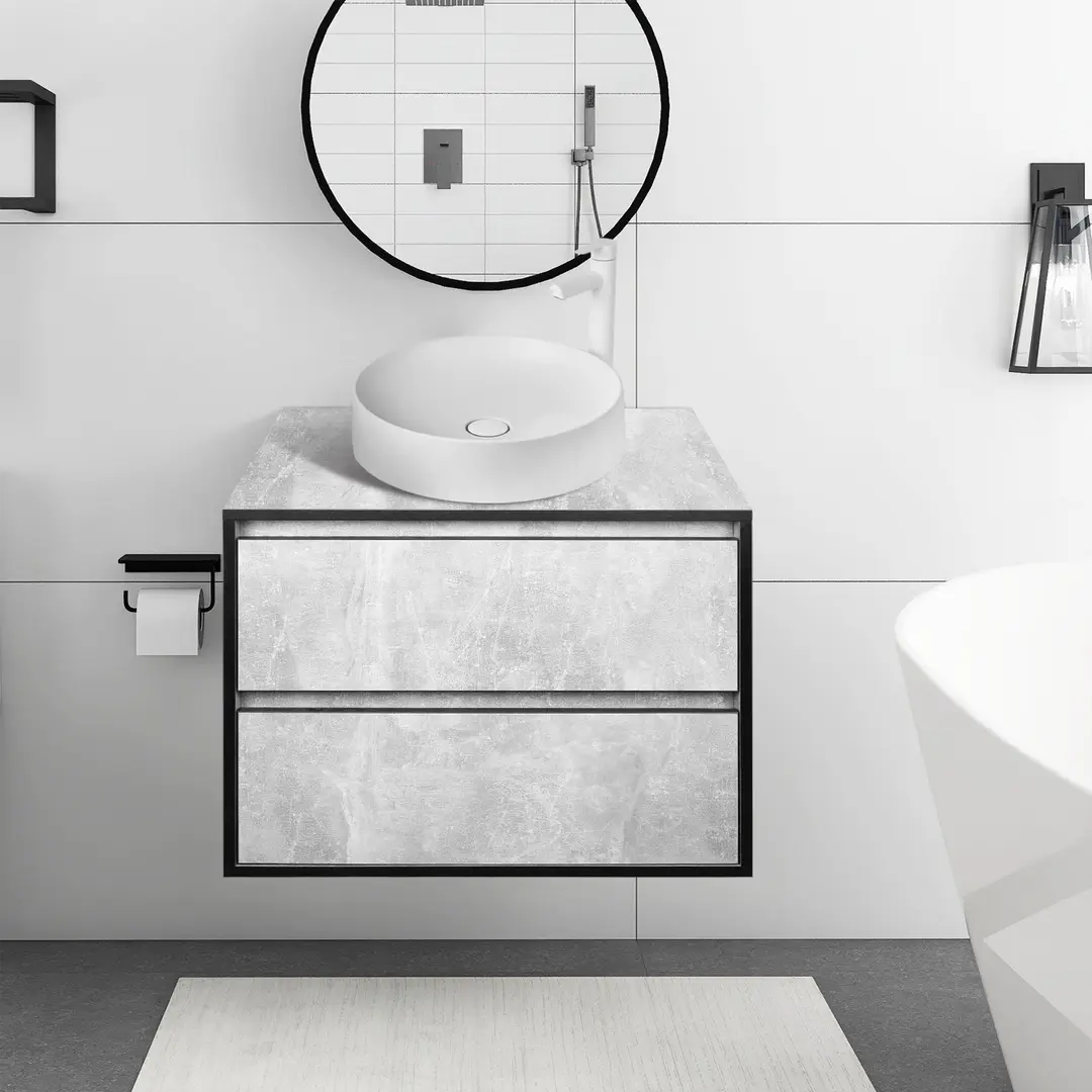 Set dulap cu lavoar Montebella 57.06 Loft + Naomi 455х455 (Panda)