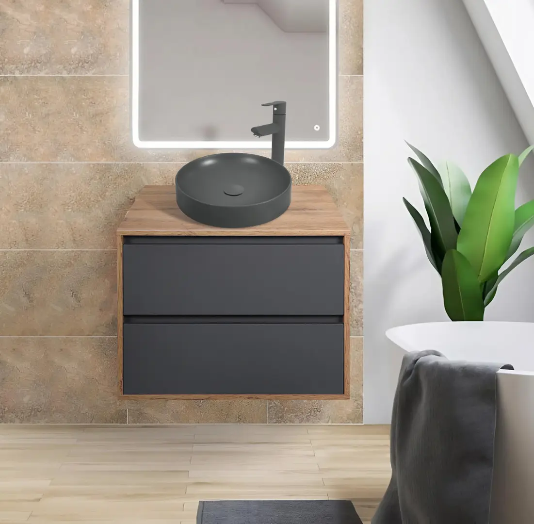 Set dulap cu lavoar Montebella 57.06 Spirit + Naomi 455x455 (Lemur)