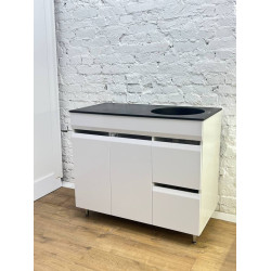 Set tumba cu lavoar 2 usi/2 sertare + lav 1000x500 (White) Thumb