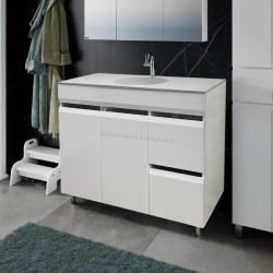 Set tumba cu lavoar 2 usi/2 sertare + lav 1000x500 (White)