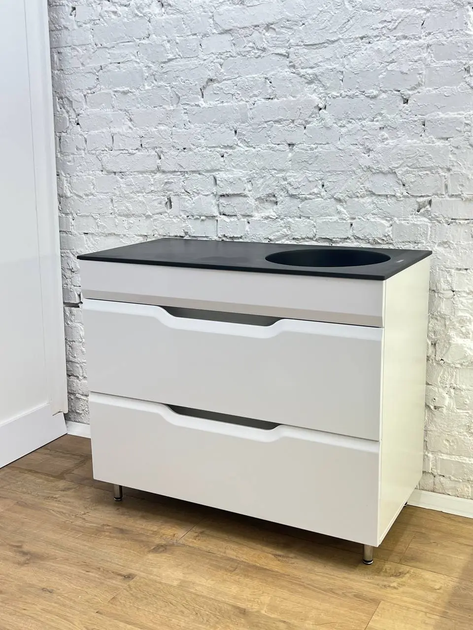 Set tumba cu lavoar cu sertare + lav 1000x500 (White)