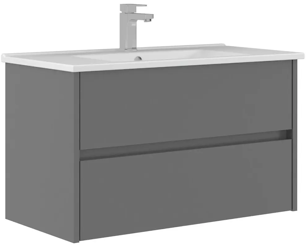 Набор тумбы с раковиной Orka Arno 100 (Grey) - 2