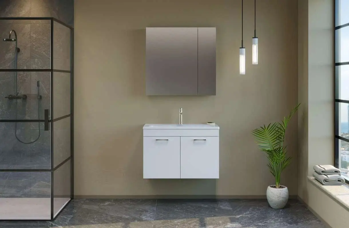 Set dulap cu lavoar Orka Bafa 60 (White) - 5