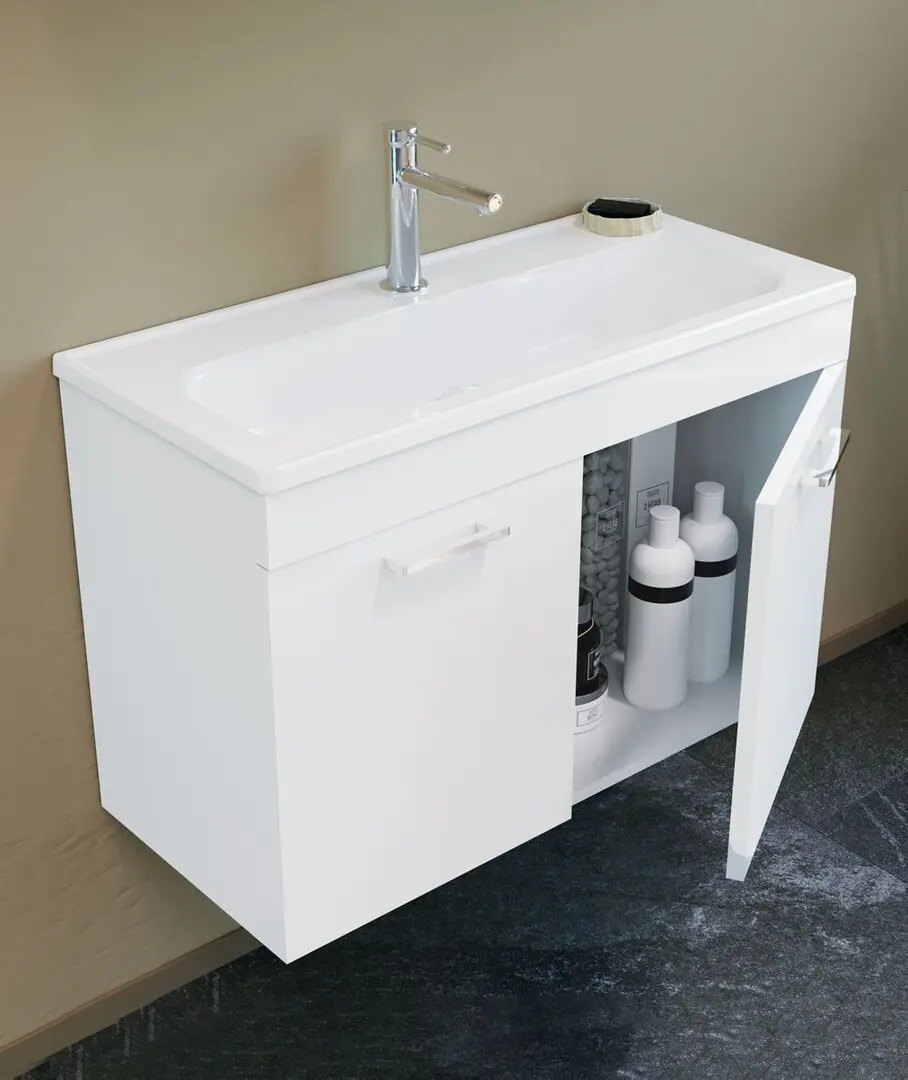 Set dulap cu lavoar Orka Bafa 80 (White)