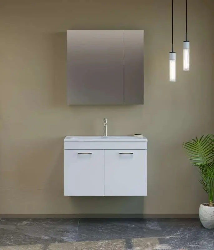 Set dulap cu lavoar Orka Bafa 80 (White)