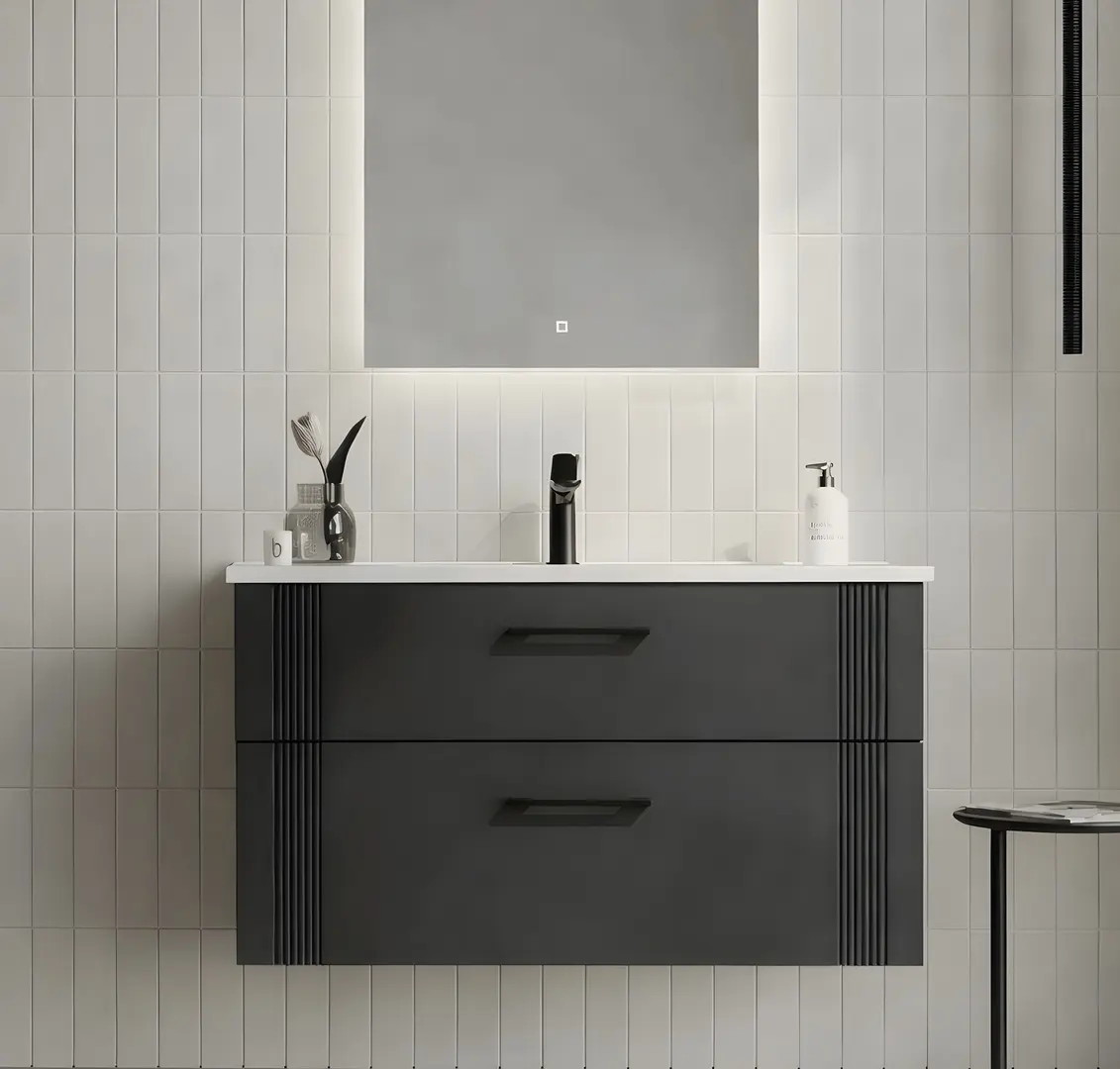 Набор тумбы с раковиной Orka Bari 100 (Anthracite)