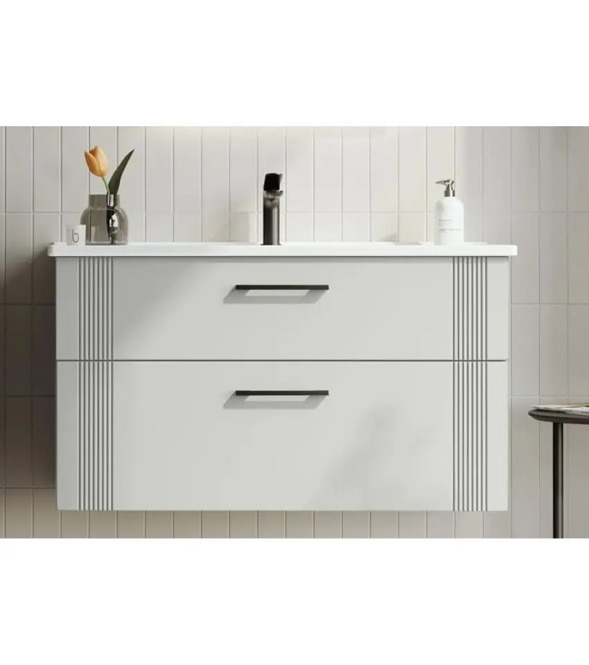 Set dulap cu lavoar Orka Bari 100 (White)