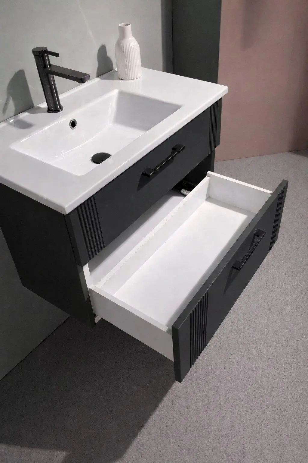 Set dulap cu lavoar Orka Bari 65 (Anthracite) - 3
