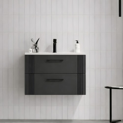 Set dulap cu lavoar Orka Bari 65 (Anthracite)