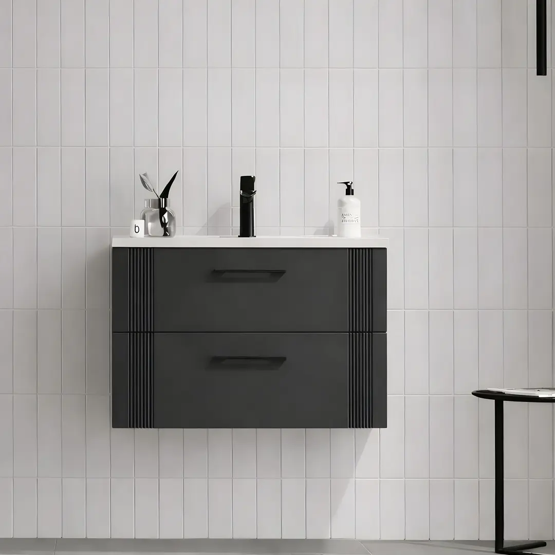 Set dulap cu lavoar Orka Bari 65 (Anthracite)