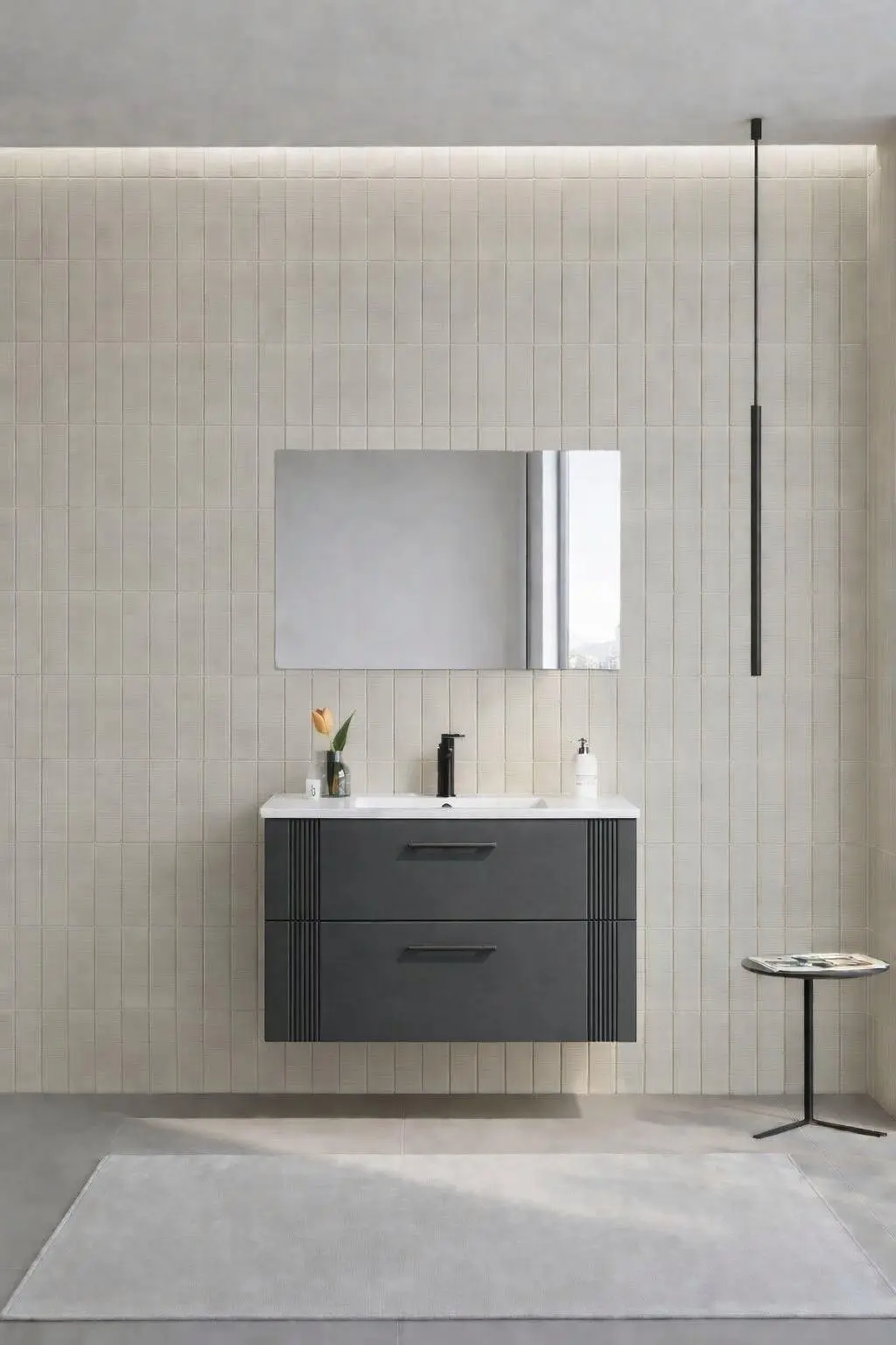 Набор тумбы с раковиной Orka Bari 85 (Anthracite) - 3
