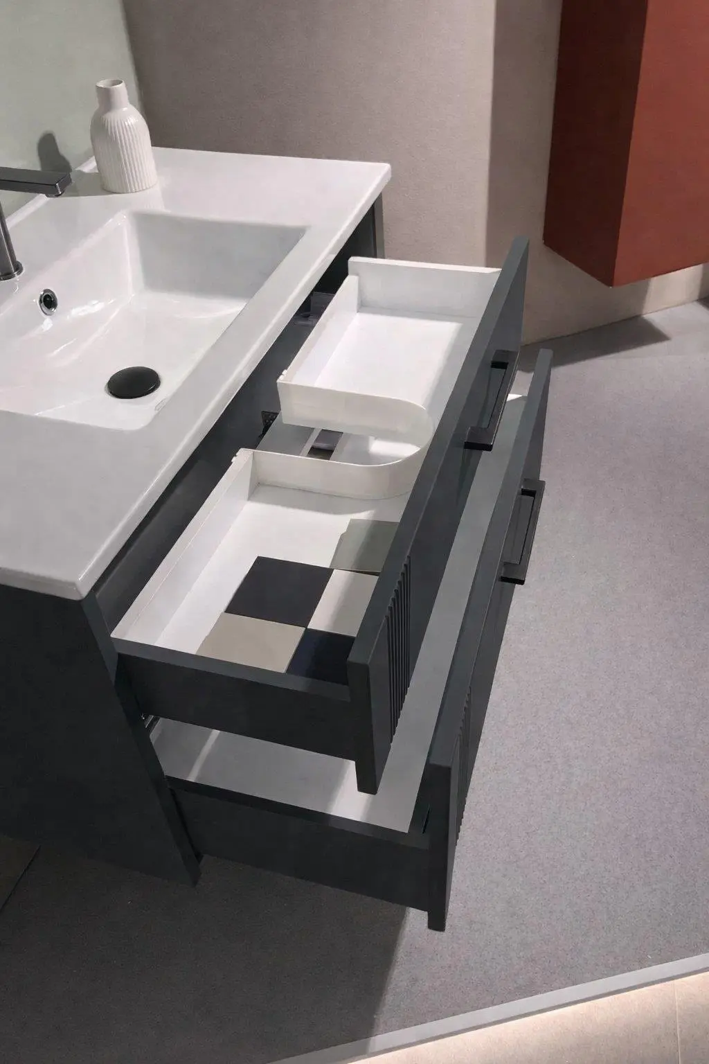 Набор тумбы с раковиной Orka Bari 85 (Anthracite) - 5
