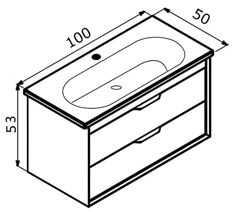 Set dulap cu lavoar Orka Clay 100 (White)