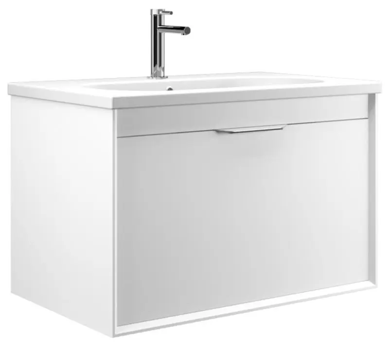 Set dulap cu lavoar Orka Clay 80 (White)