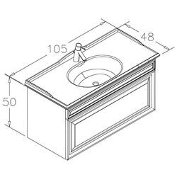 Set dulap cu lavoar Orka Design 105 (Anthracite) Thumb