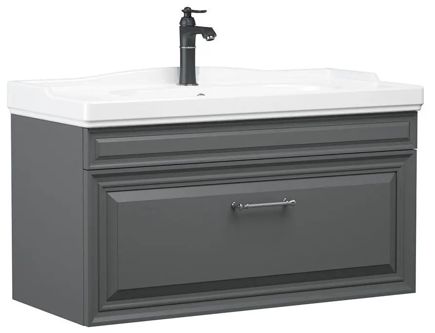 Set dulap cu lavoar Orka Design 105 (Anthracite) - 4