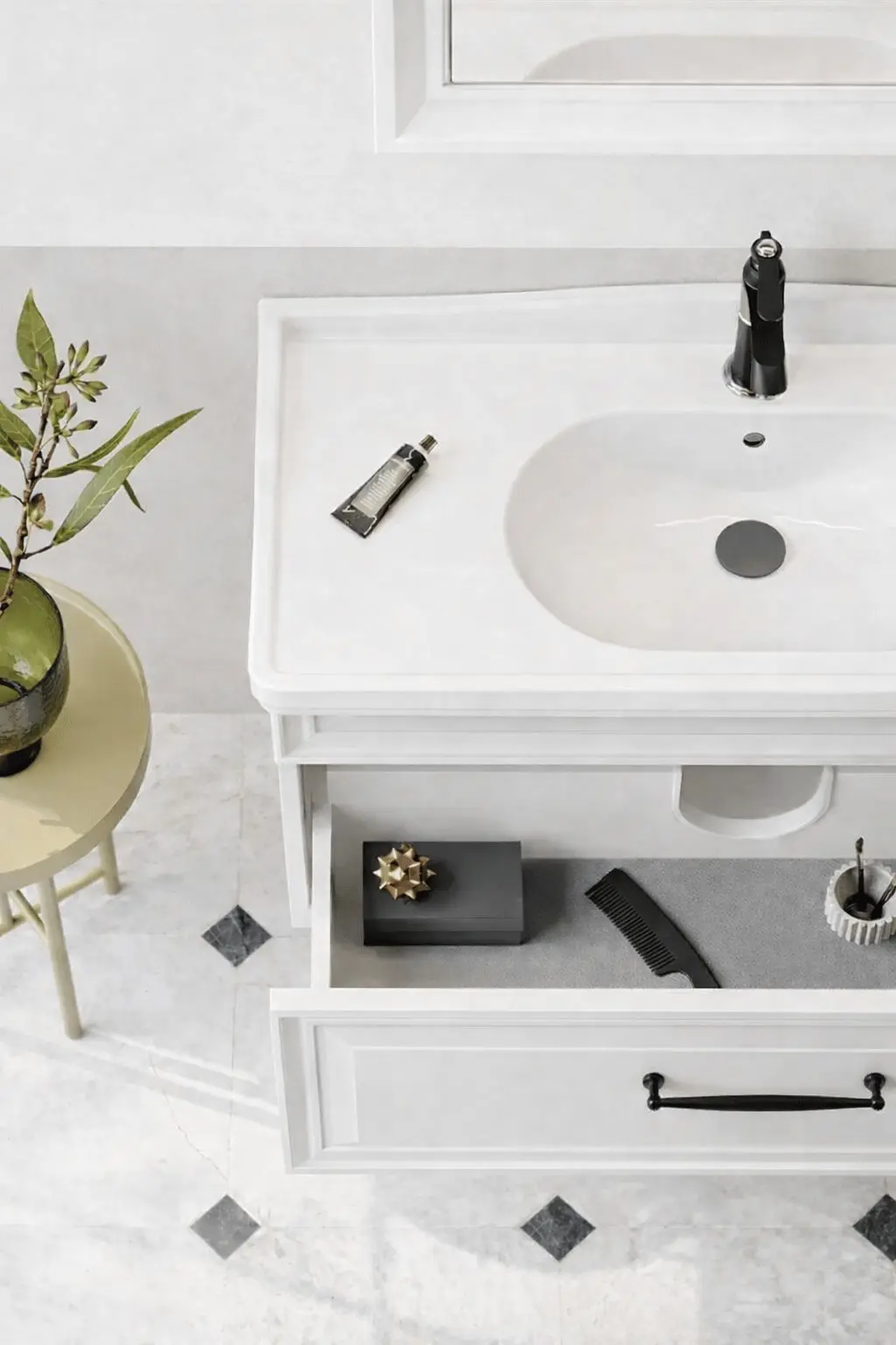 Набор тумбы с раковиной Orka Design 80 (White) - 3