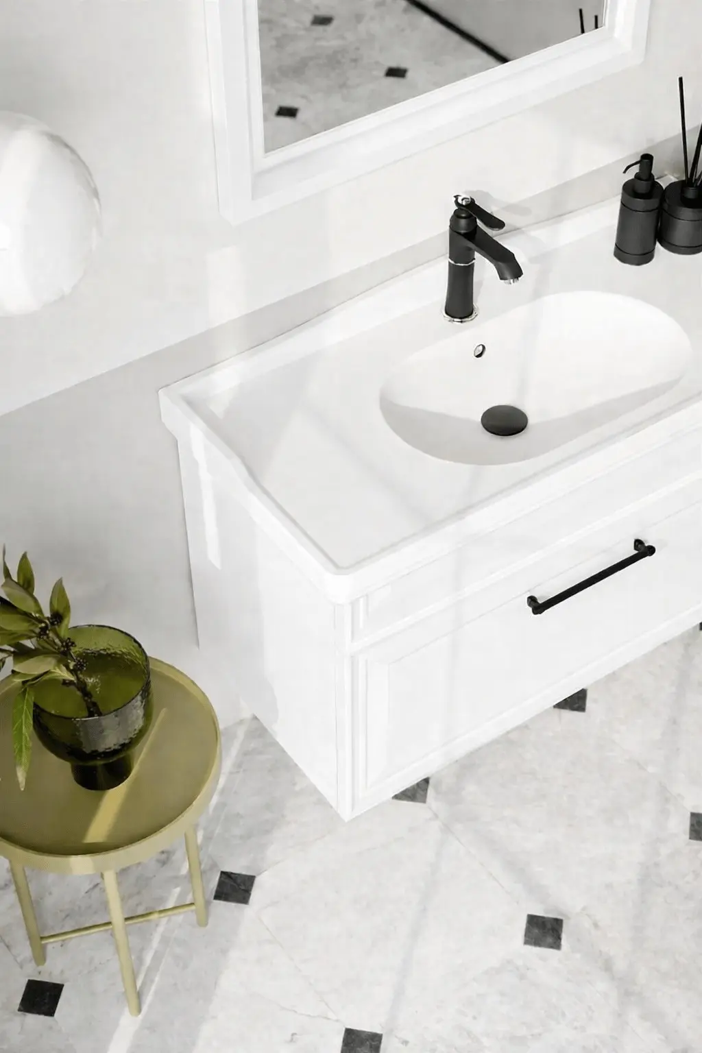 Набор тумбы с раковиной Orka Design 80 (White) - 4