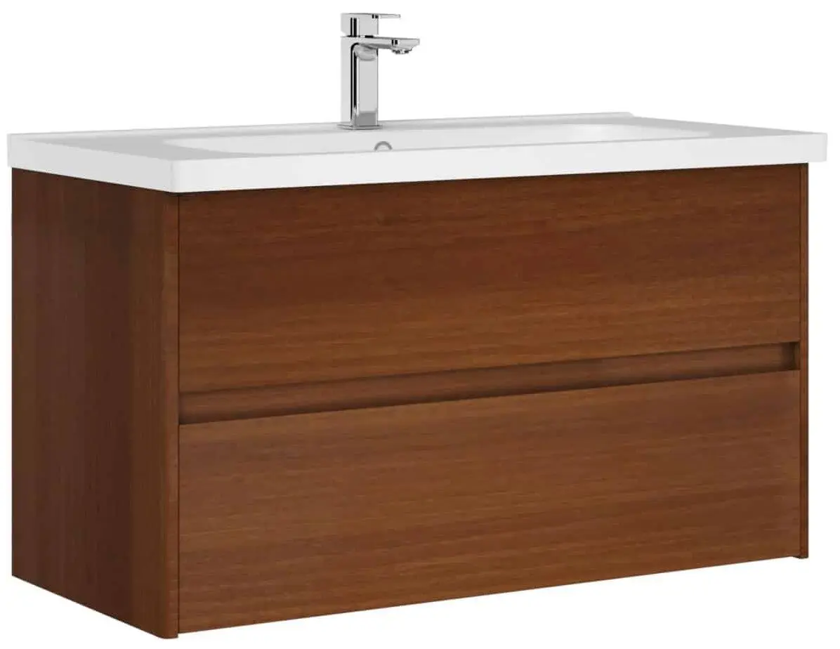 Set dulap cu lavoar Orka Duden 100 (Odeon Red Walnut)