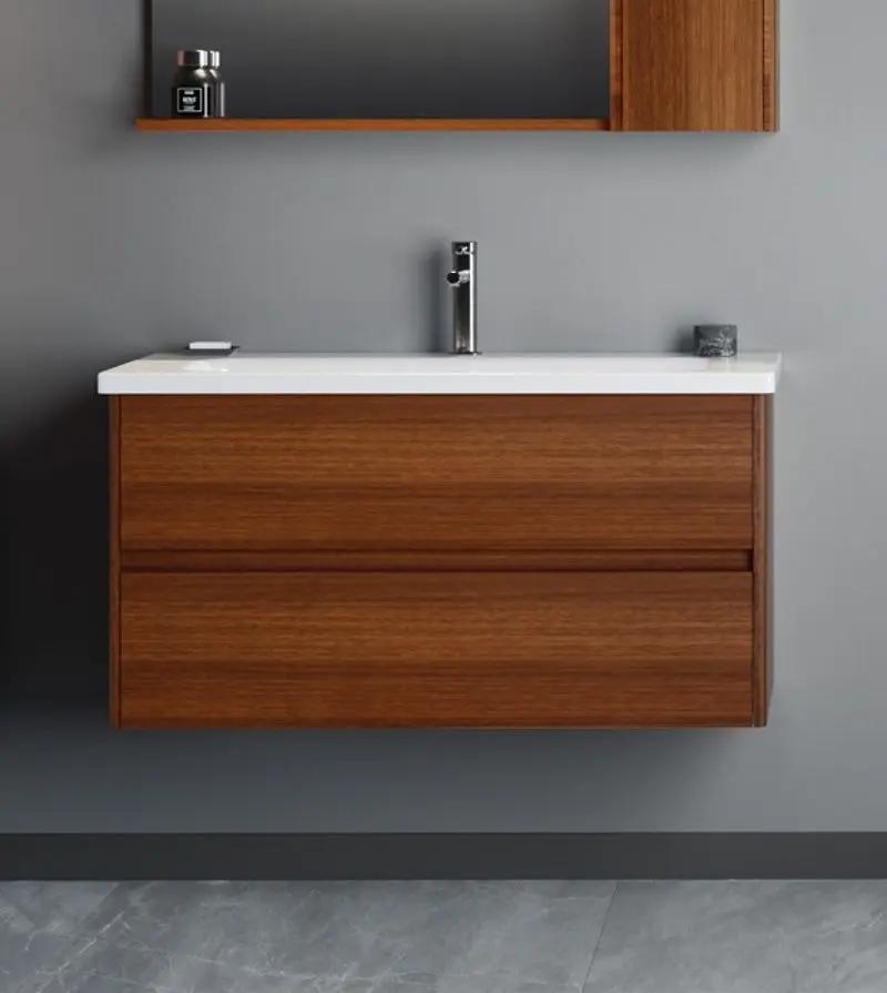 Set dulap cu lavoar Orka Duden 100 (Odeon Red Walnut)