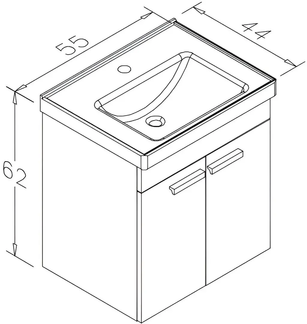 Набор тумбы с раковиной Orka Enez 55 (Morgana Cherry)