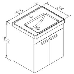 Set dulap cu lavoar Orka Enez 55 (White) Thumb