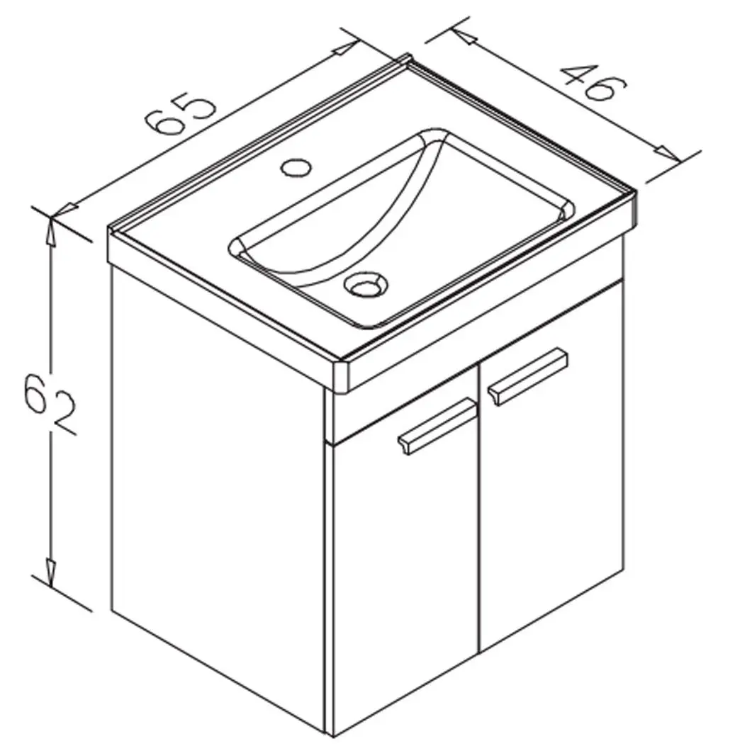 Set dulap cu lavoar Orka Enez 65 (White)