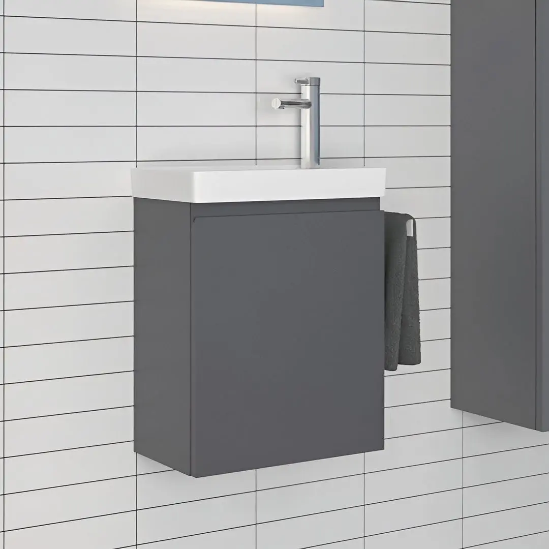 Набор тумбы с раковиной Orka Ferla 40 (Anthracite)