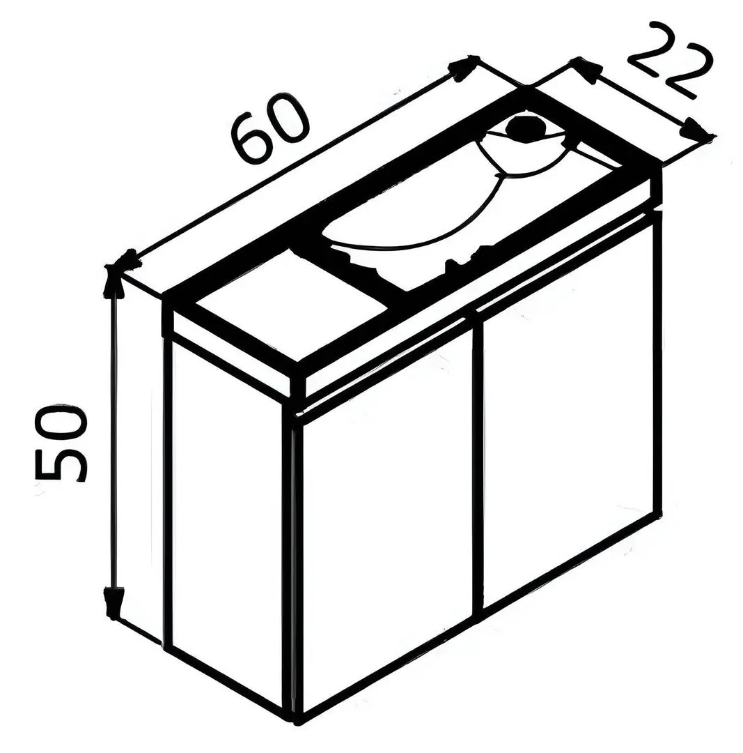 Набор тумбы с раковиной Orka Ferla 60 (Anthracite)