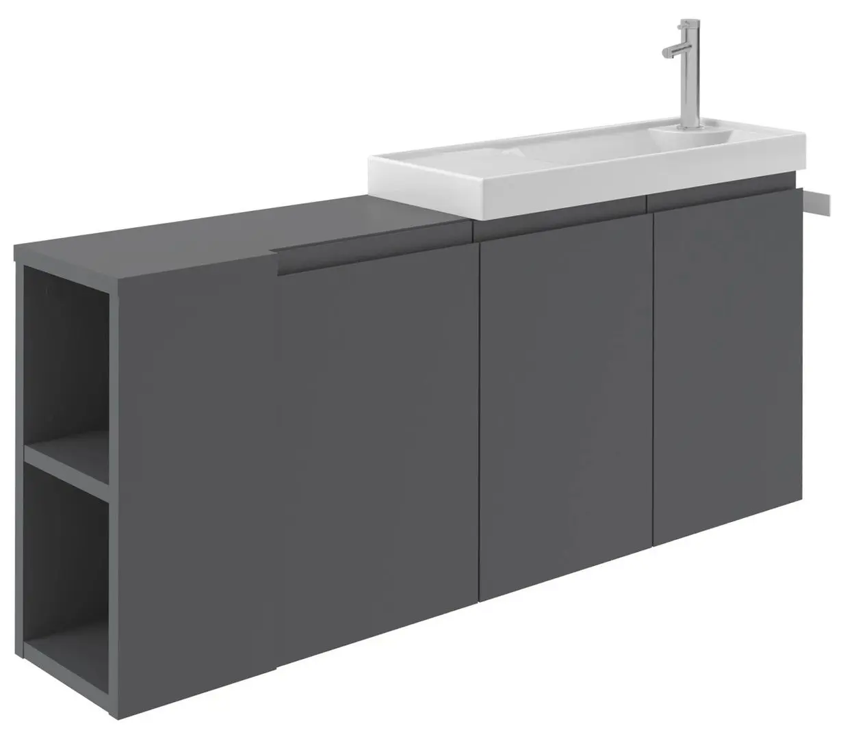 Набор тумбы с раковиной Orka Ferla 80 (Anthracite)