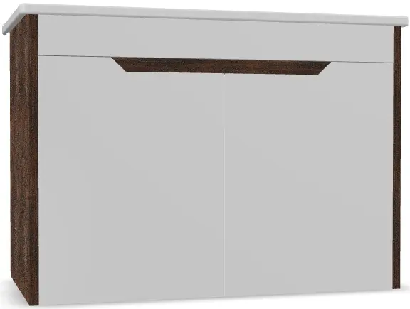 Set dulap cu lavoar Orka Lago 85 (Brown Stone/White) - 3