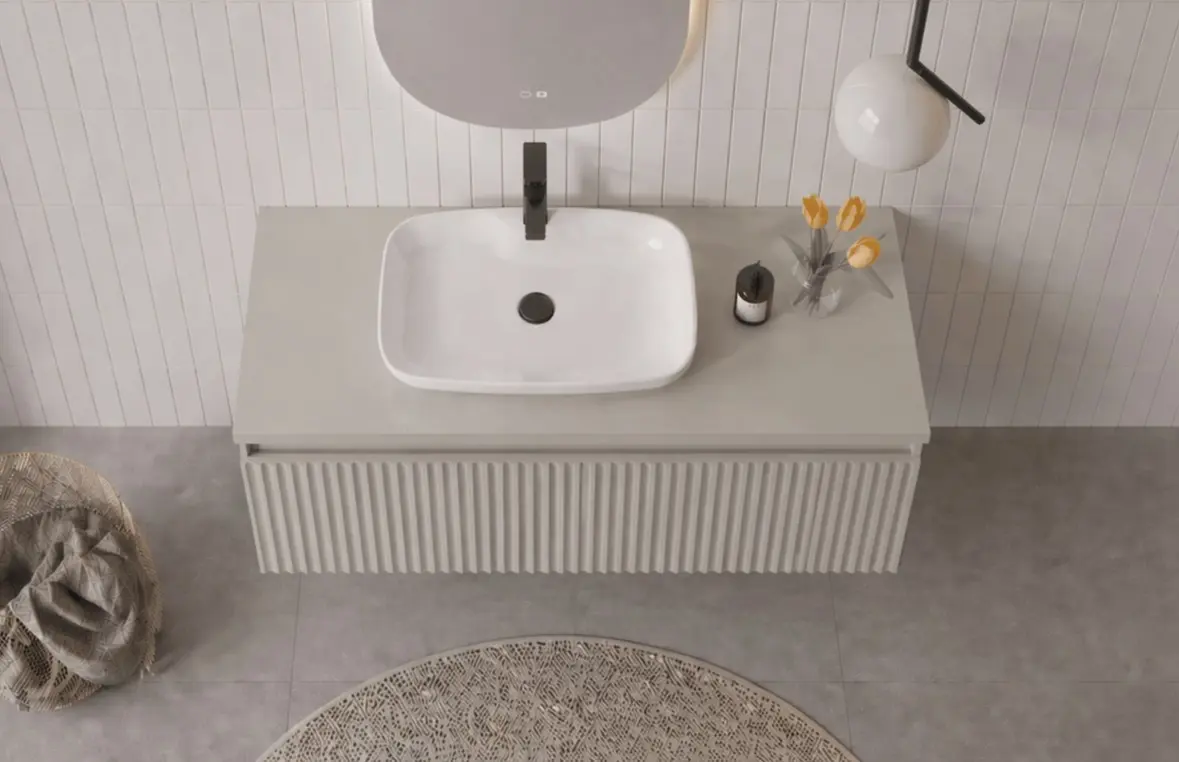 Набор тумбы с раковиной Orka Lentia 100 (Cashmere) - 3