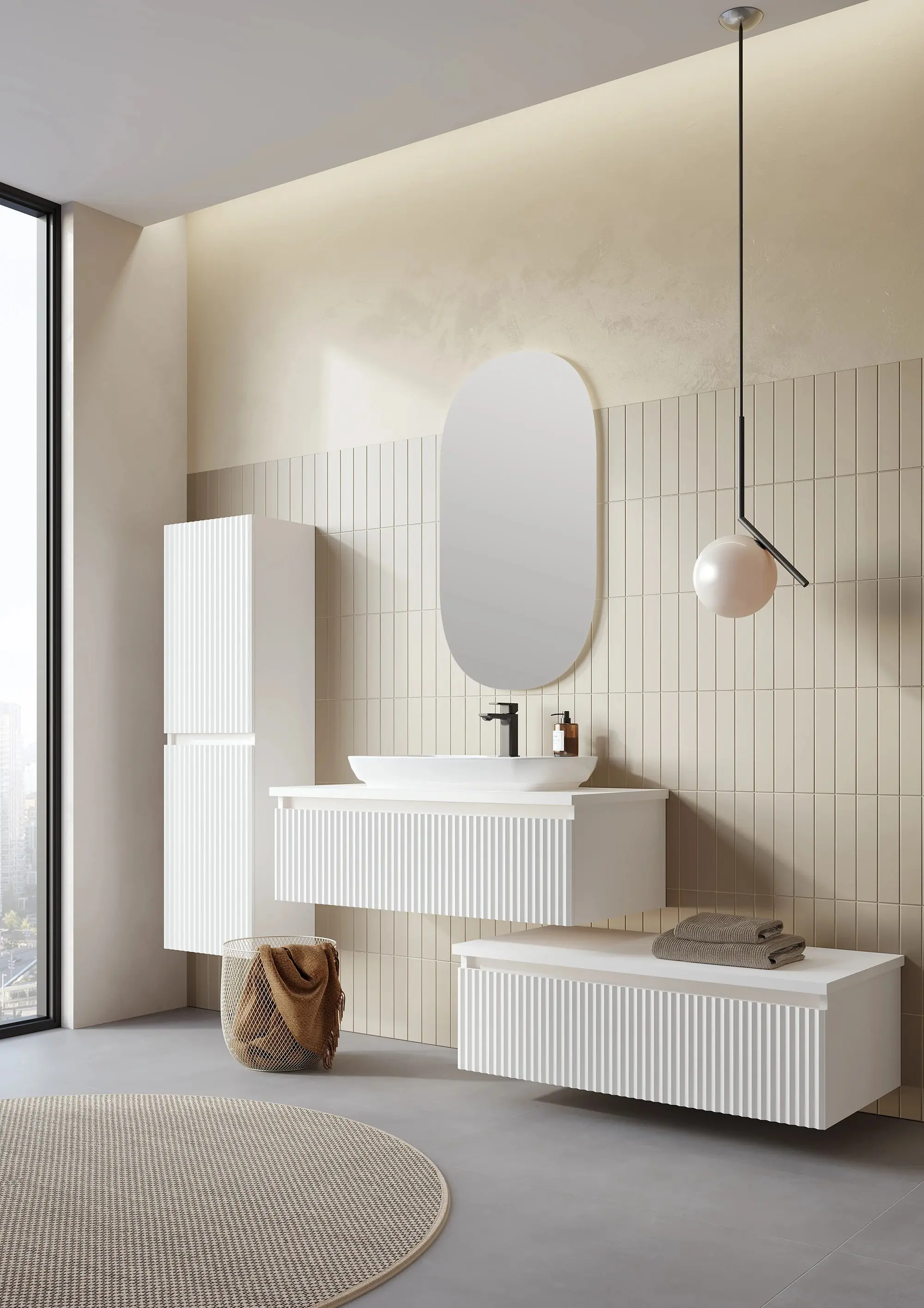 Набор тумбы с раковиной Orka Lentia 100 (White) - 6