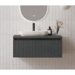 Набор тумбы с раковиной Orka Lentia 80 (Anthracite)
