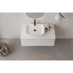 Набор тумбы с раковиной Orka Lentia 80 (White) Thumb